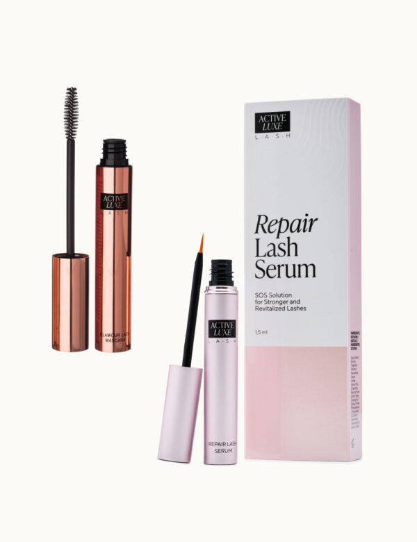 Lash Care duo: negovalni peptidni serum & Glamour Lash maskara